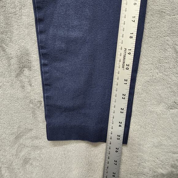 Old Navy Pants Womens 14 Blue Mid Rise Pixie Ankle Stretch Cotton Chino Office - Picture 9 of 11
